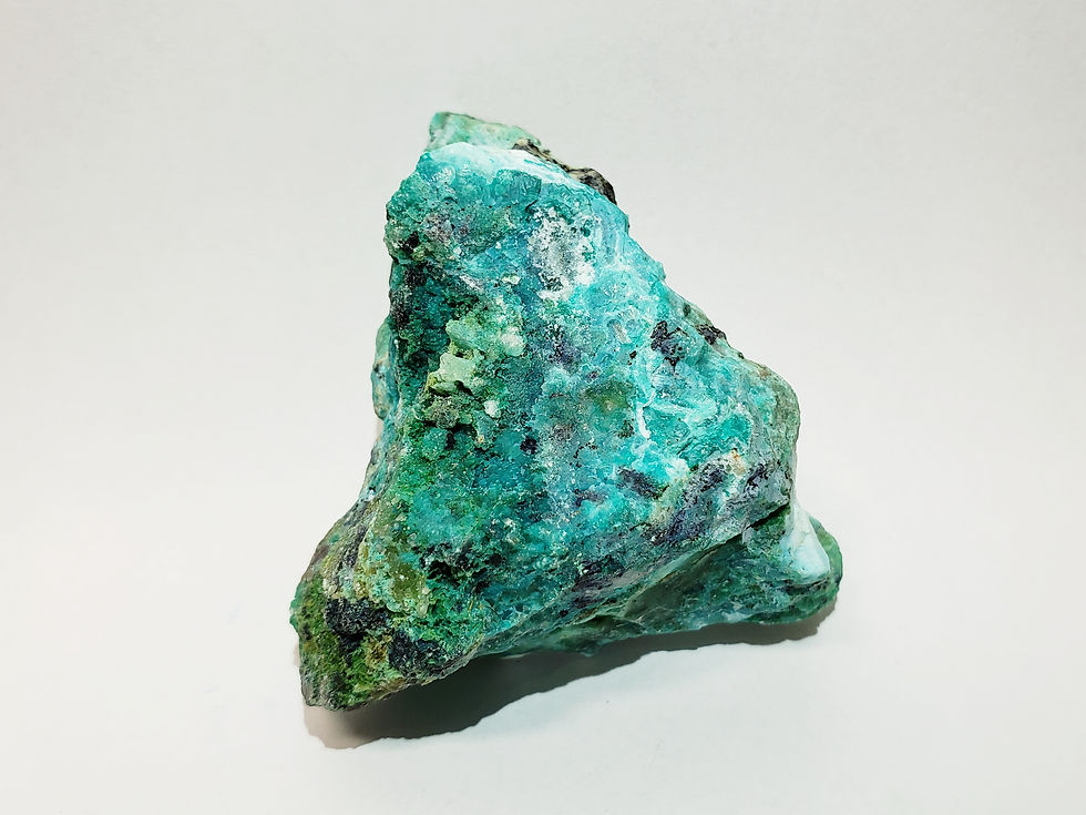 Thumbnail: Chrysocolla Gibbsite and Malachite Mineral Specimen from Guizhou, Chin