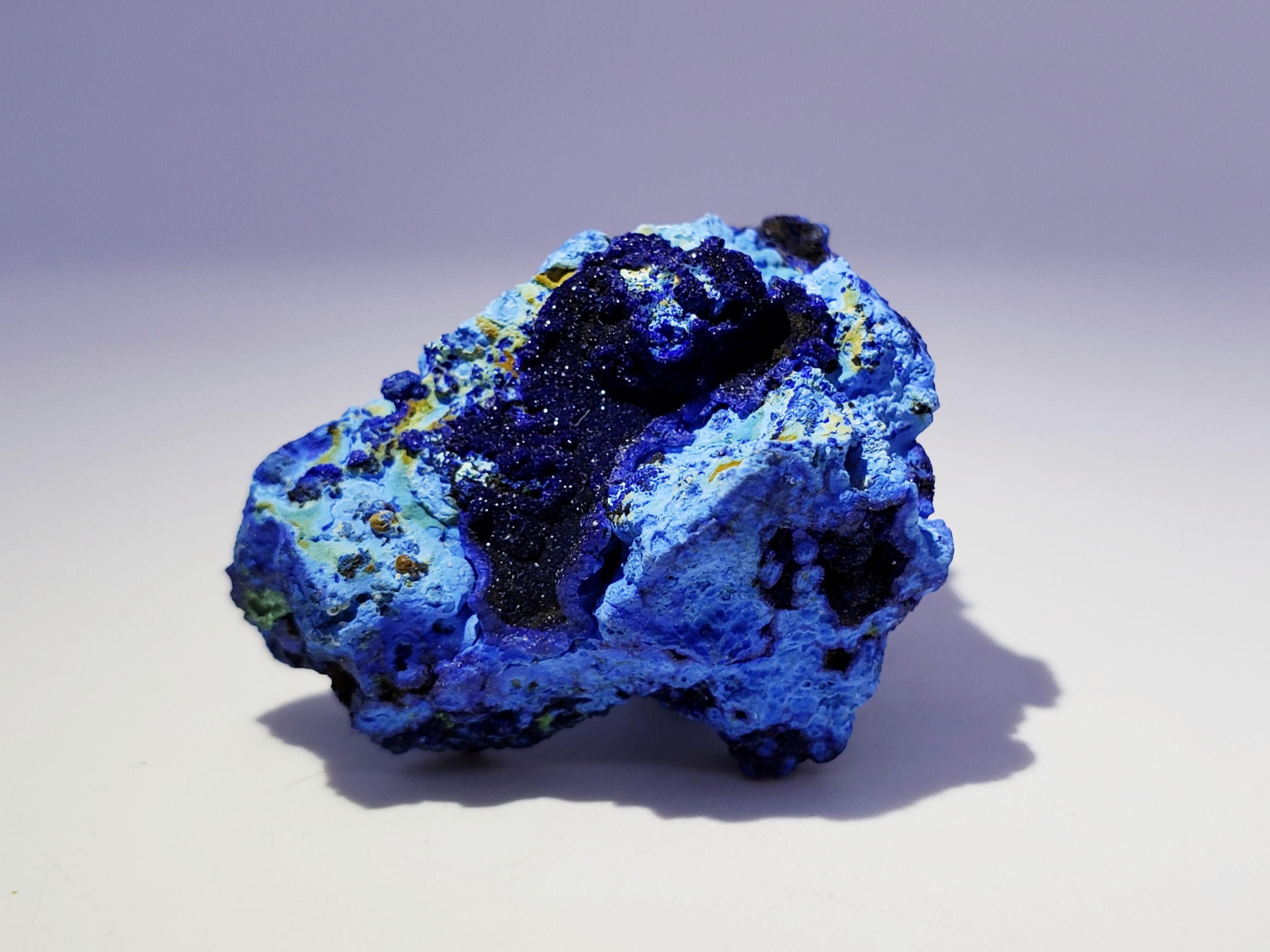 Azurite with Chrysocolla and Malachite from Liufengshan Mine, Anhui, China