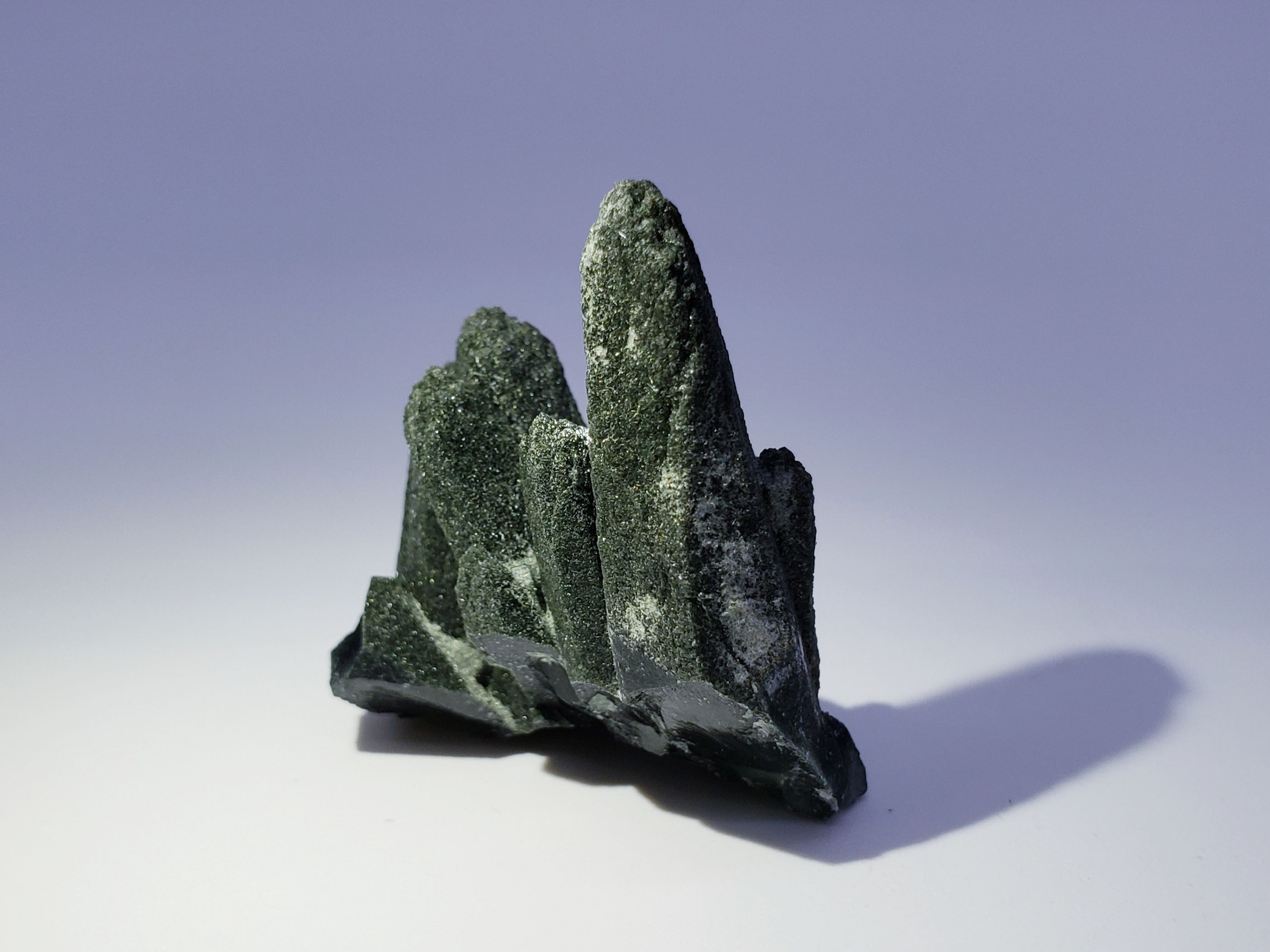 Mongolian Hedenbergite Included Quartz Cluster