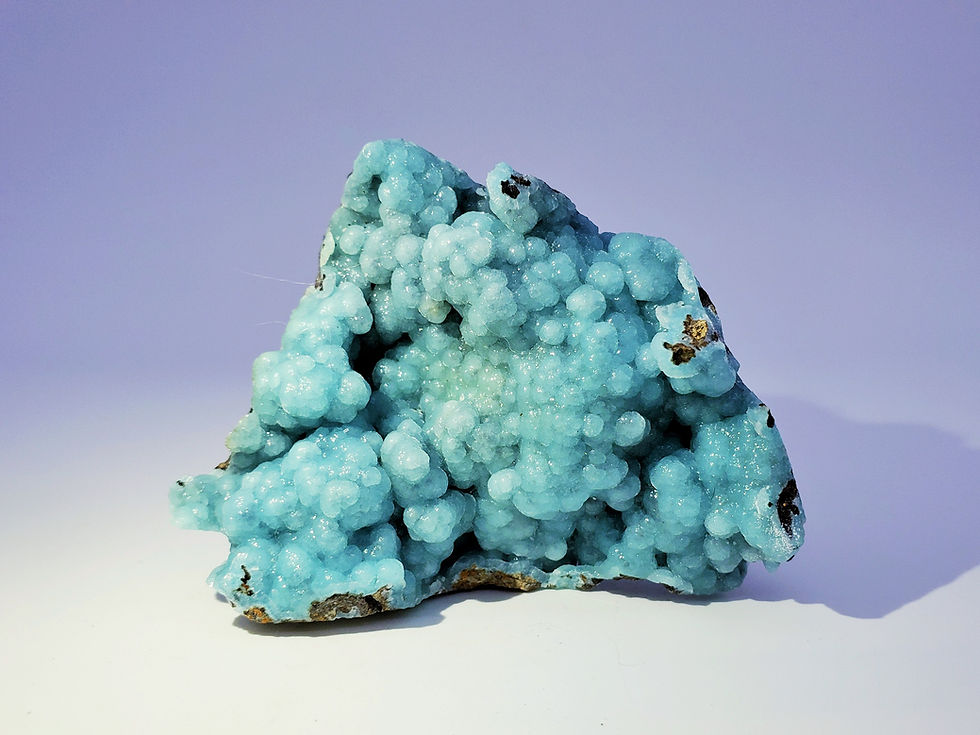 Collector's Piece: Botryoidal Hemimorphite on Matrix from Wenshan Mine