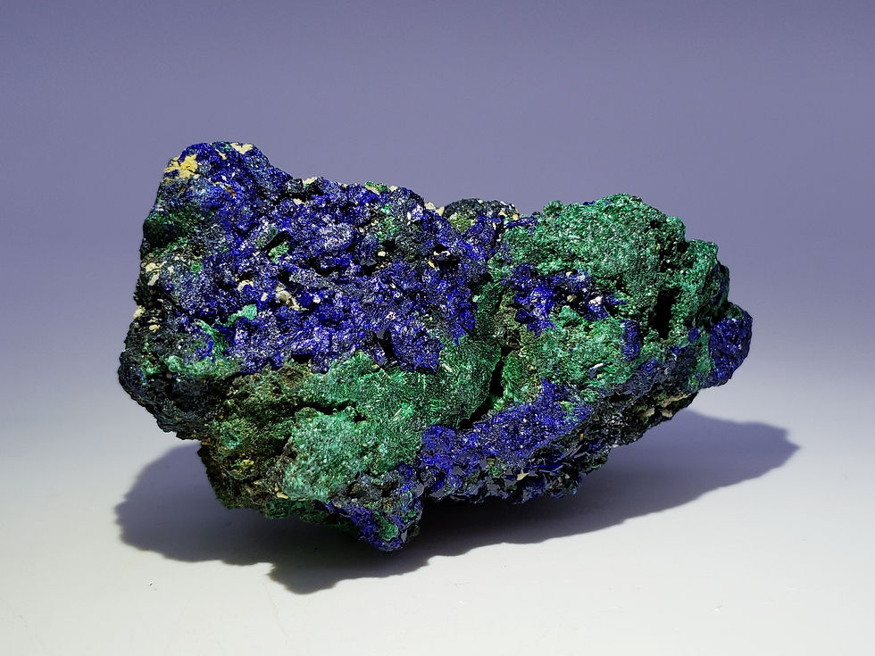 Thumbnail: Azurite and Malachite from Liufengshan Mine, China