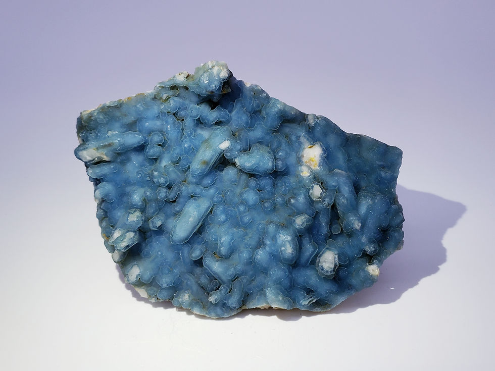 Thumbnail: Blue Plumbogummite from Yangshuo Mine, Yangshuo Co., Guilin, China