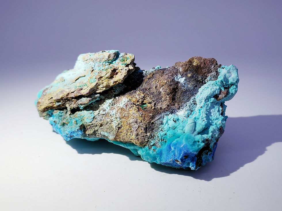 Thumbnail: Chrysocolla Gibbsite and Malachite from Qinglong Mine