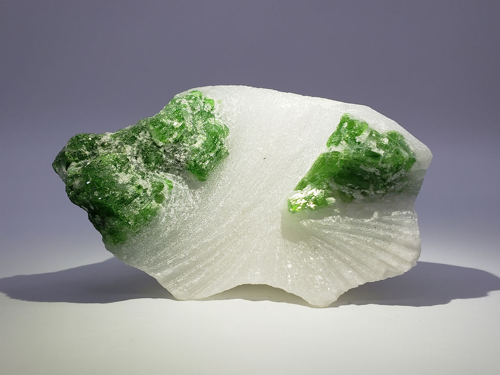 Pargasite in Marble from Luc Yen, Vietnam