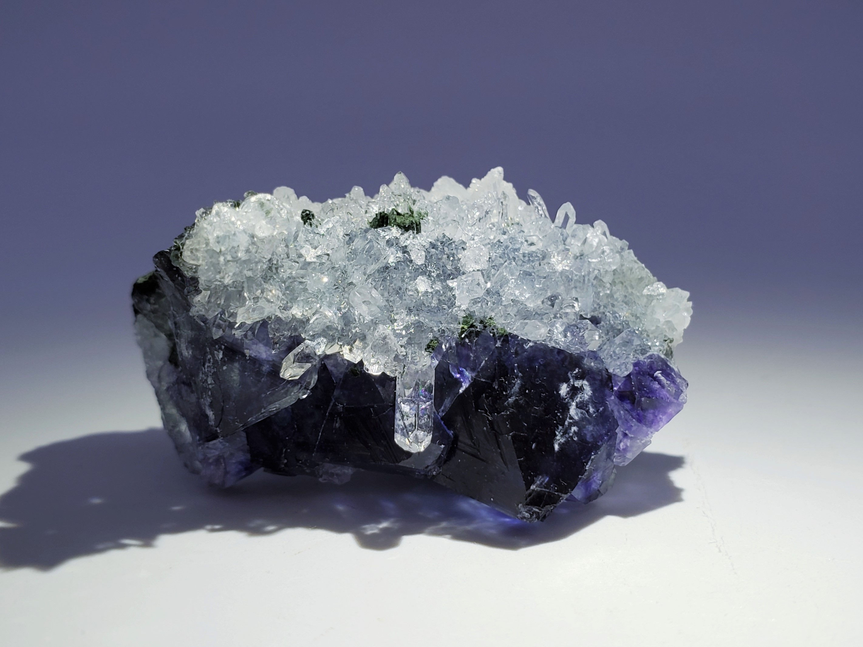 Collector’s Piece: Fluorite with Quartz and Epidote from Yaogangxian Mine