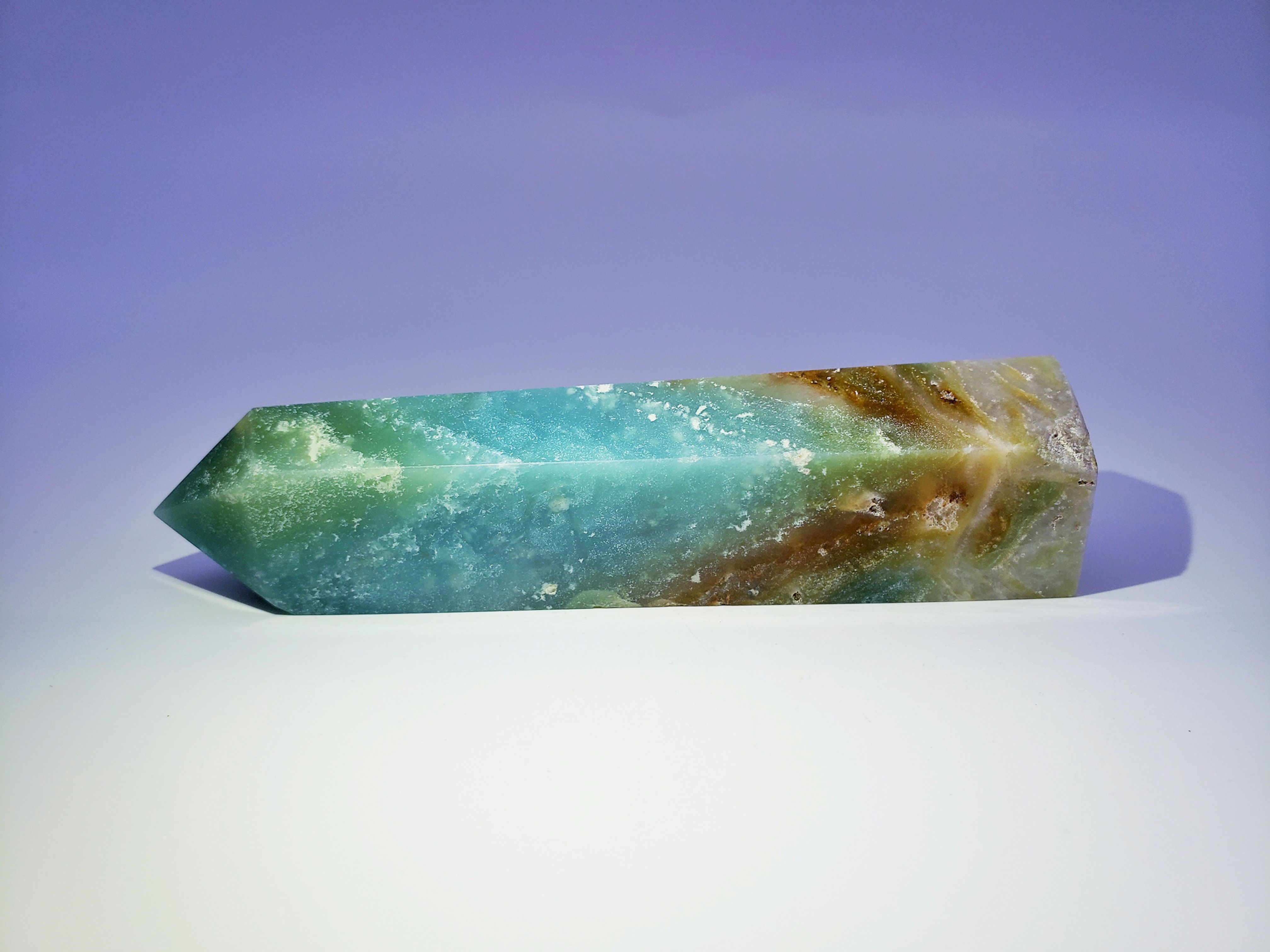 Extra Large Amazonite Crystal Wand from Zimbabwe