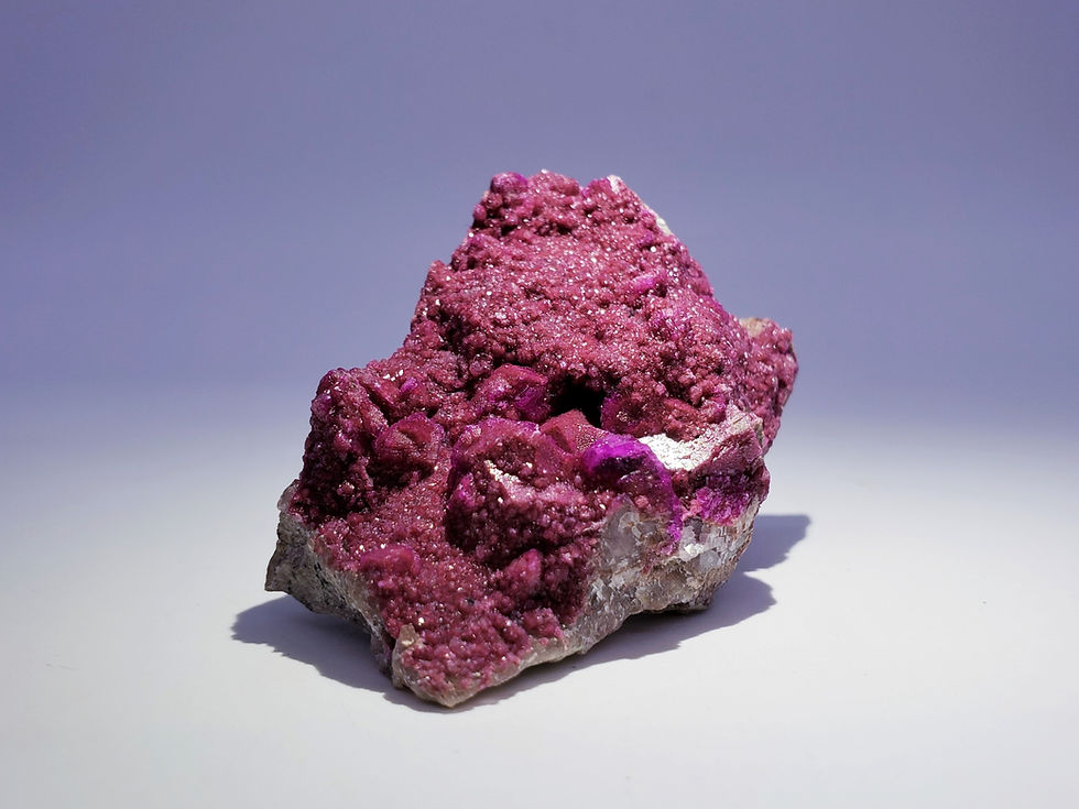 Thumbnail: Collector’s Piece: Cobaltoan Calcite on Matrix from Musonoi Mine, DR Congo