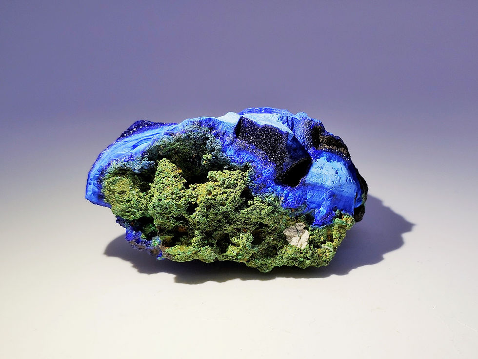 Thumbnail: Azurite with Chrysocolla and Malachite from Liufengshan Mine, Anhui, China