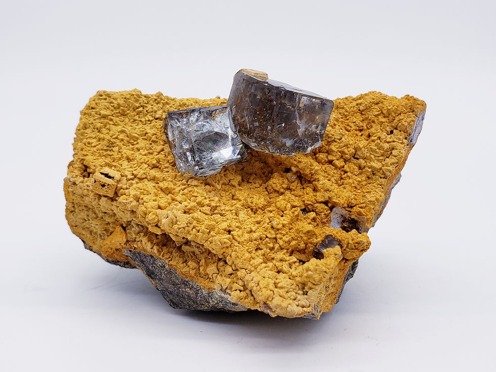 Gemmy Green Fluorite Crystals on Matrix from Fujian, China