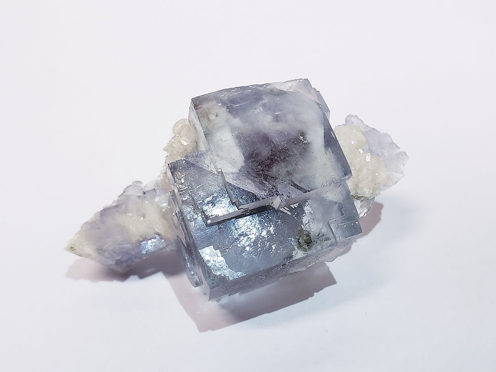 Aqua Blue Fluorite, Dolomite and Epidote from Yaogangxian Mine, China
