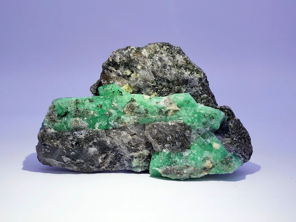 Collector's Piece: Beryl var. Emerald in Quartz from Dayakou Emerald Mine