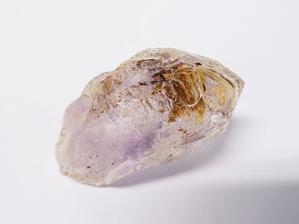 Thumbnail: Large Enhydro Brandberg Amethyst Var. Fenster Quartz Scepter from Namibia