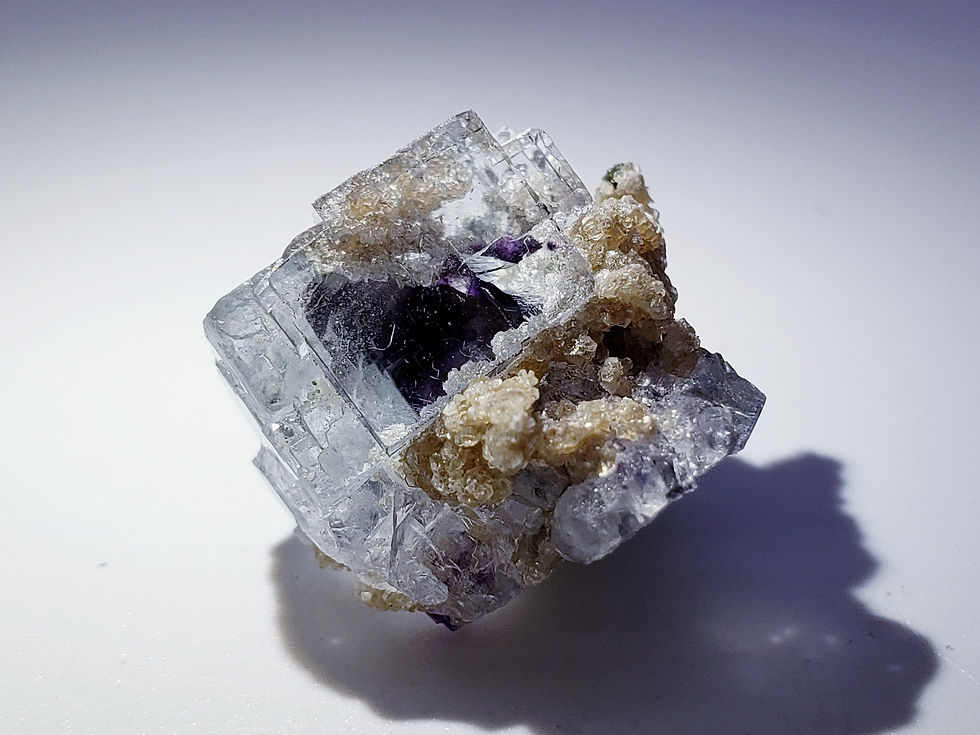Thumbnail: Fluorite with Mica, Dolomite and Epidote from Yaogangxian Mine