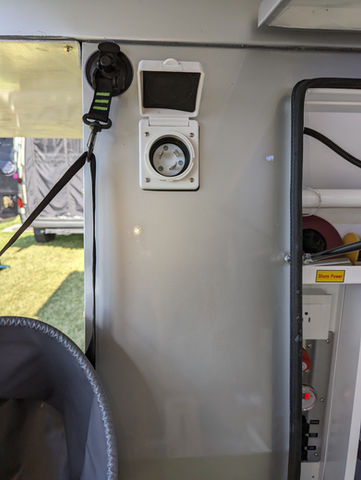 Gullwing, flatbed, pop top, Overland camper with shower, ladder, electrical system, water tank and kitchen