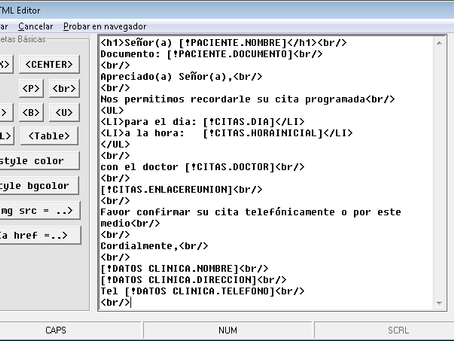 EDITOR HTML PARA MENSAJES DE EMAIL