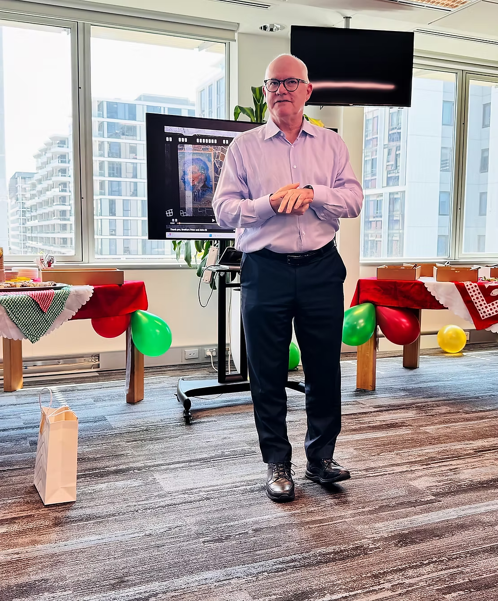 Br Peter Carroll thanking everyone for the wonderful and moving speeches