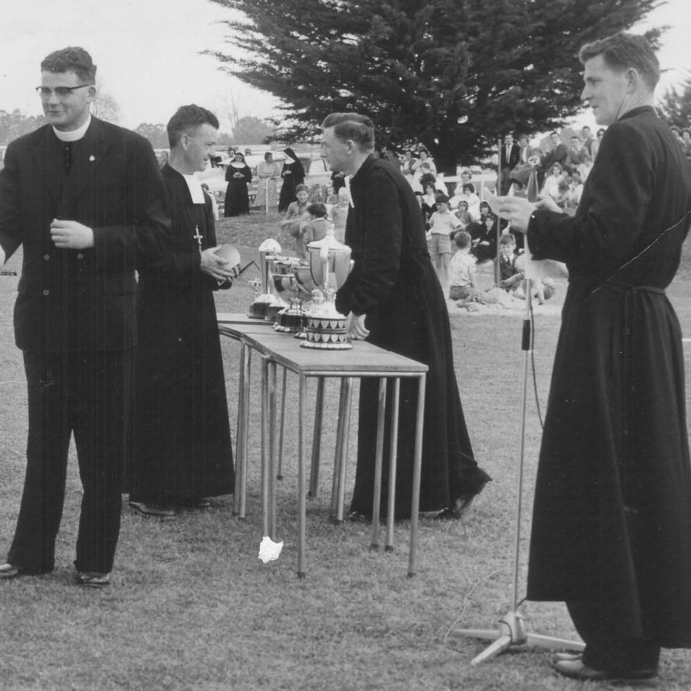 Br Noel as Announcer at St Pat’s, Sale, Athletics 1962.