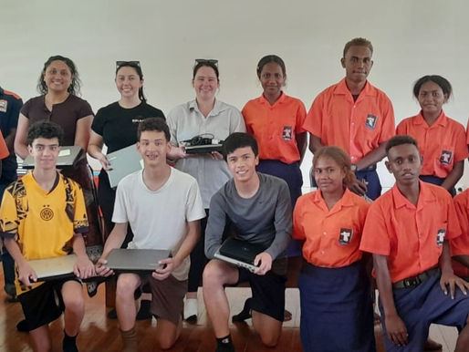 Bridging the digital divide: Parramatta Marist High gifts 12 laptops to their peers at St Joseph’s, Solomon Islands