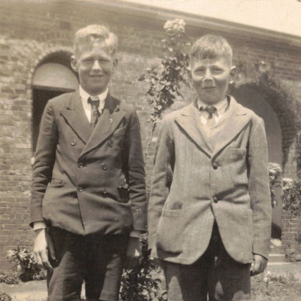 Br Noel with his brother, Leo, at New Norcia, 1935.