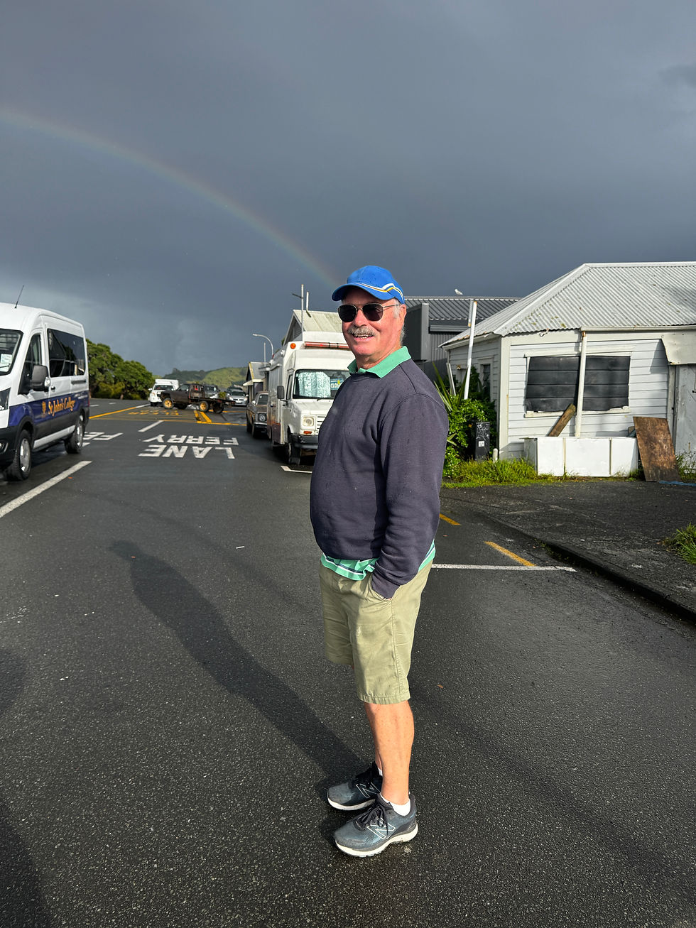 Br Martin getting a rainbow blessing!