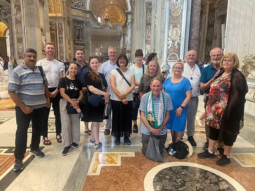 Keith with the Marist pilgrimage group to France