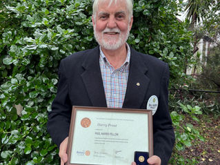 Br Harry Prout Honoured with Rotary's Paul Harris Fellow Award