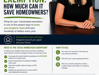 Texas Homestead Exemption: How Much Can It Save Homeowners in 2026?