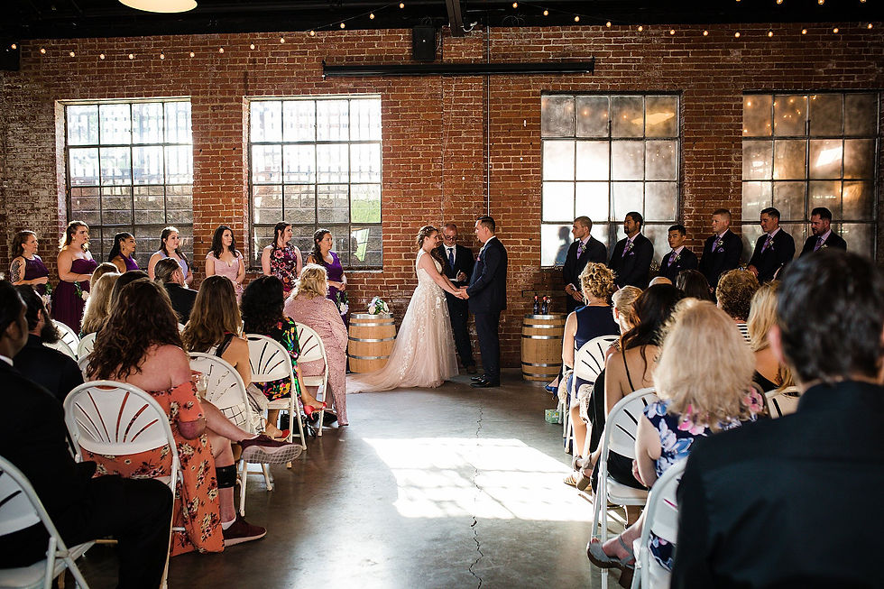 downtown frederick mcclintock distilling carroll creek summer wedding