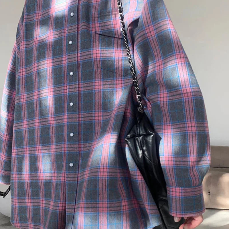 Thumbnail: Airlight plaid blouse