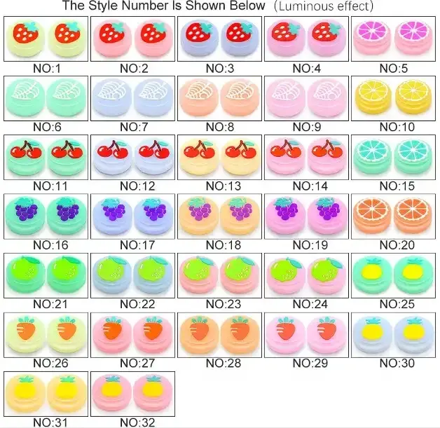 Thumbnail: Glow in the Dark Thumb Grip Caps for Nintendo Switch, OLED, & Lite - Set of 2