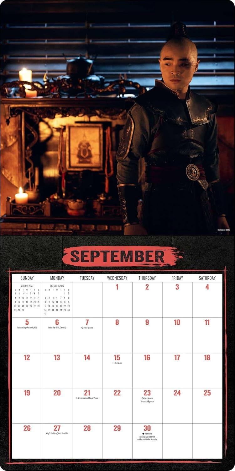 Thumbnail: Avatar: The Last Airbender Netflix Series 2027 Wall Calendar with Bonus Poster