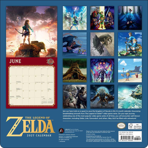 The Legend of Zelda 2027 Wall Calendar
