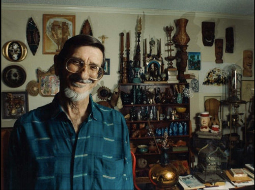 Clint Hamilton in his studio at The Center.