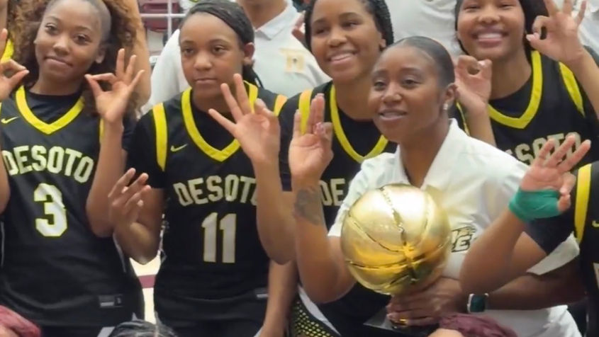AREA CHAMPIONSHIP: Desoto Lady Eagles advance 49-38 over Longview