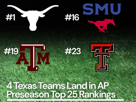 Four Texas Teams Land in AP Preseason Top 25 Rankings