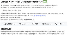 Assessing the Attainment Rates of Updated CDC Milestones Using a New Israeli Developmental Scale
