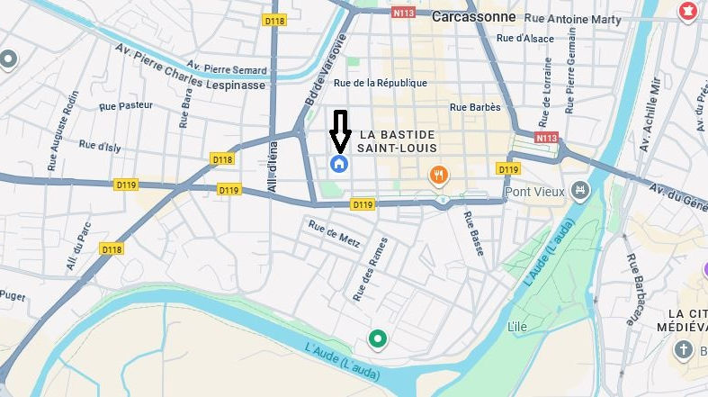 Carte MJC Carcassonne