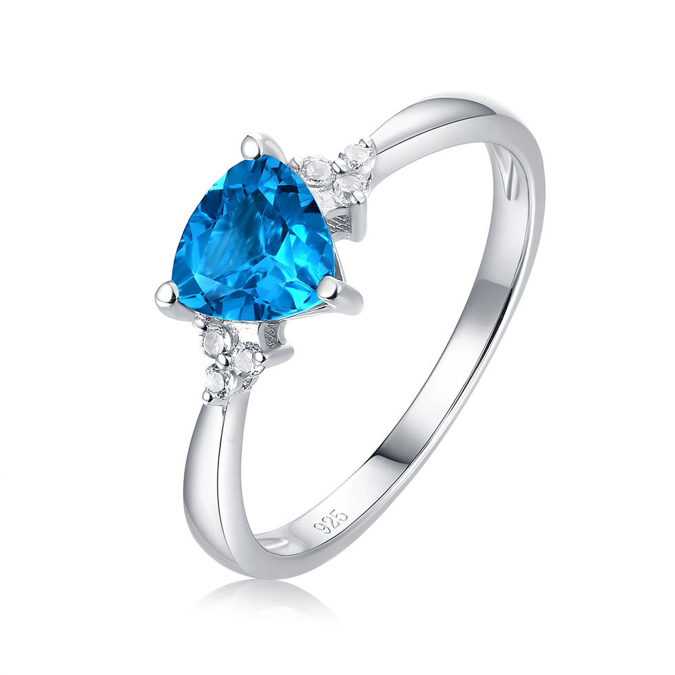 縮圖：925 Silver Blue Topaz Ring