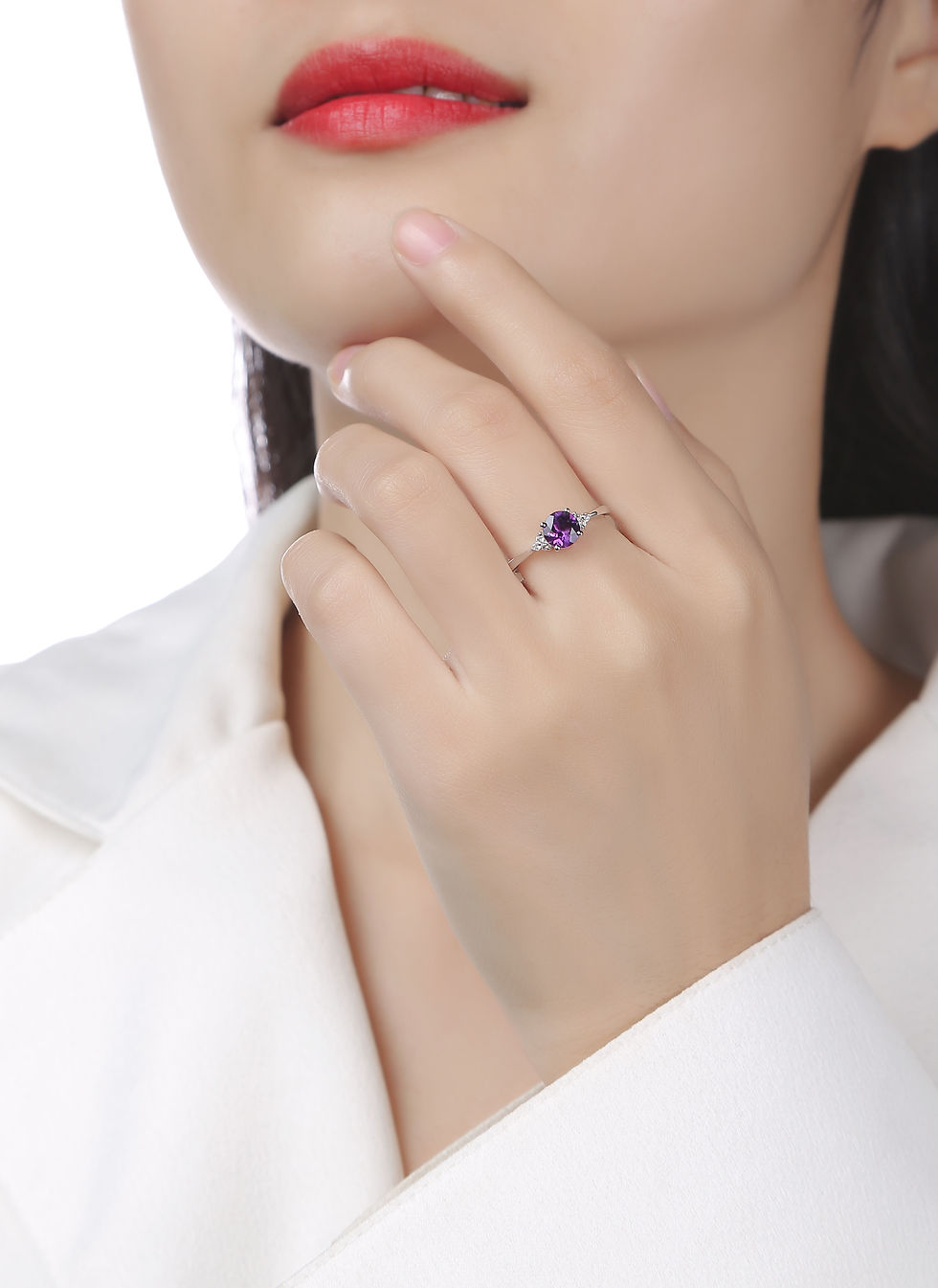 縮圖：925 Silver Amethyst Ring