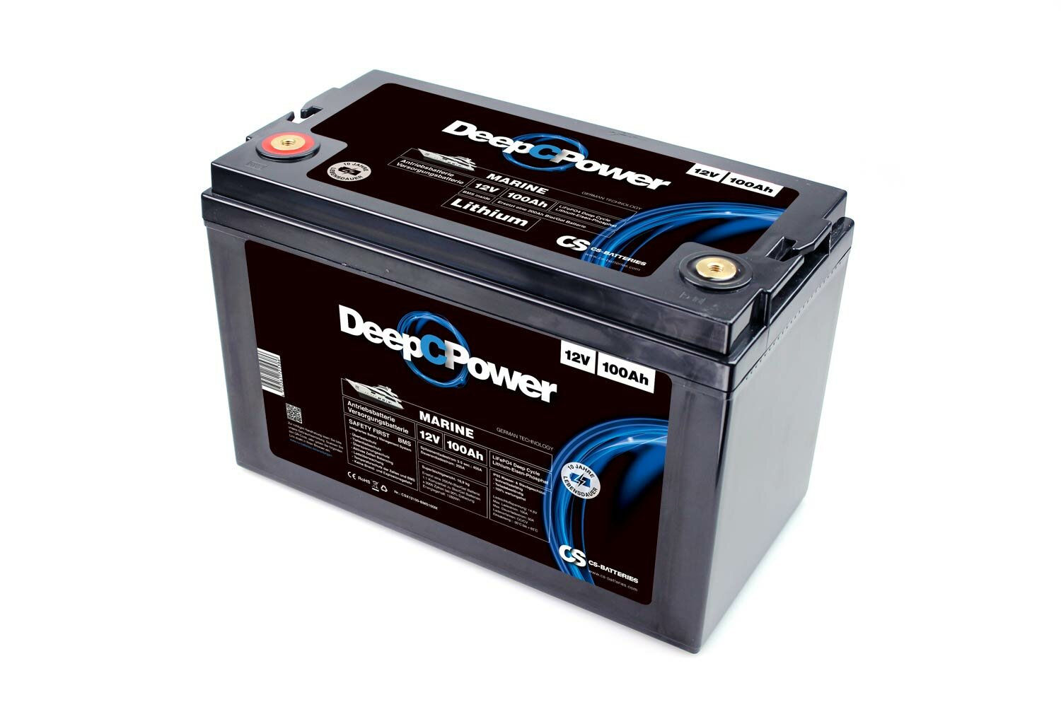 Lithium LiFePO4 marine / boat battery 12V / 100Ah