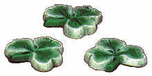 THREE SHAMROCK MAGNETS 2''W