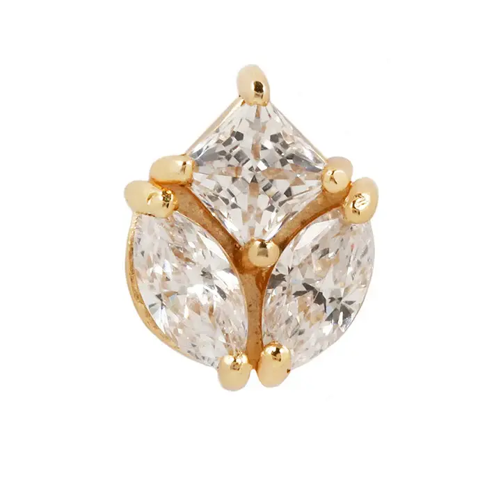 Thumbnail: Bloom – 14k Gold (Threadless End)