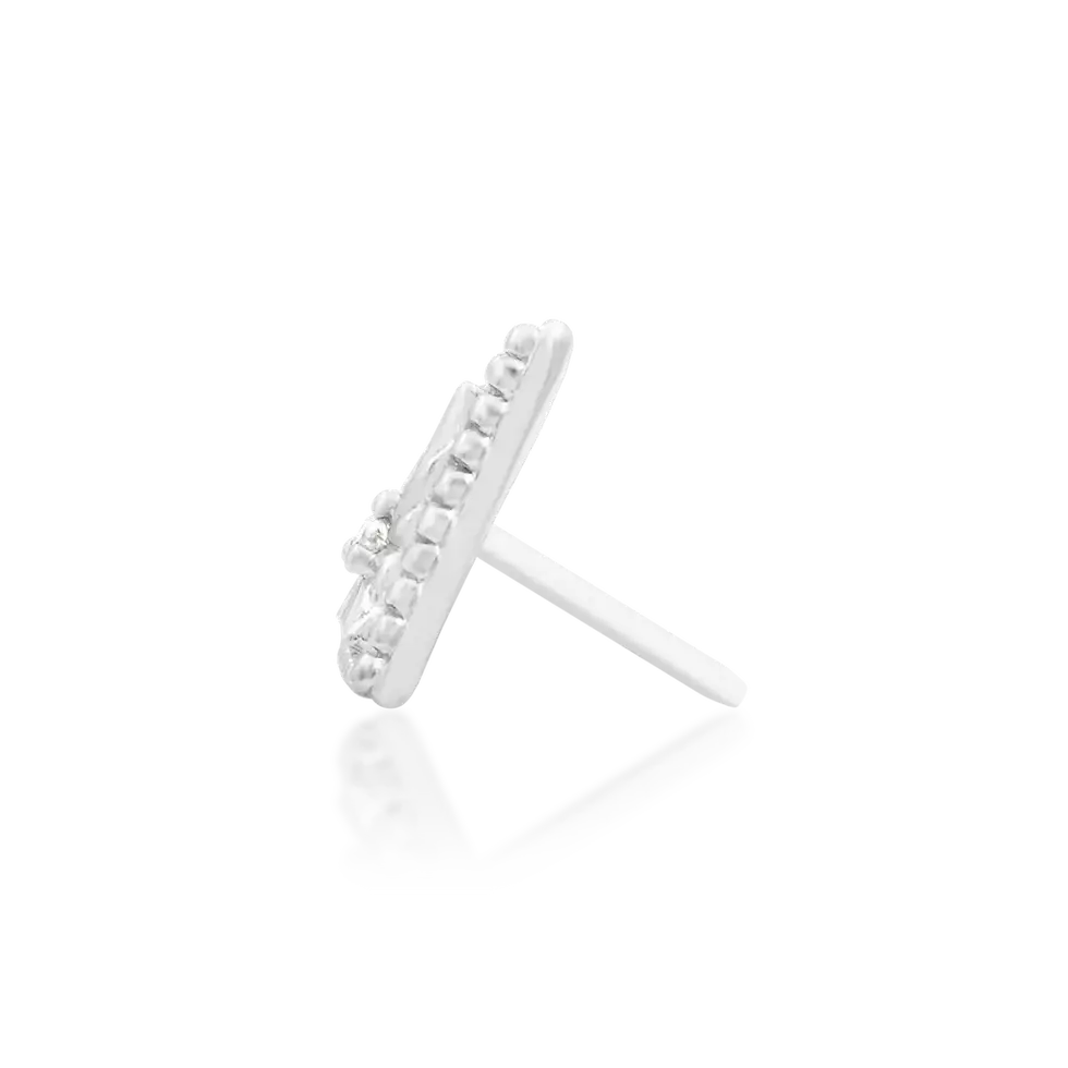 Thumbnail: Nina – CZ Triangle (Threadless End, 14k Gold)