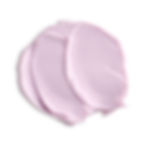 Swatches of lavender cream, white background, cosmetic product, Update - Skin by Tae