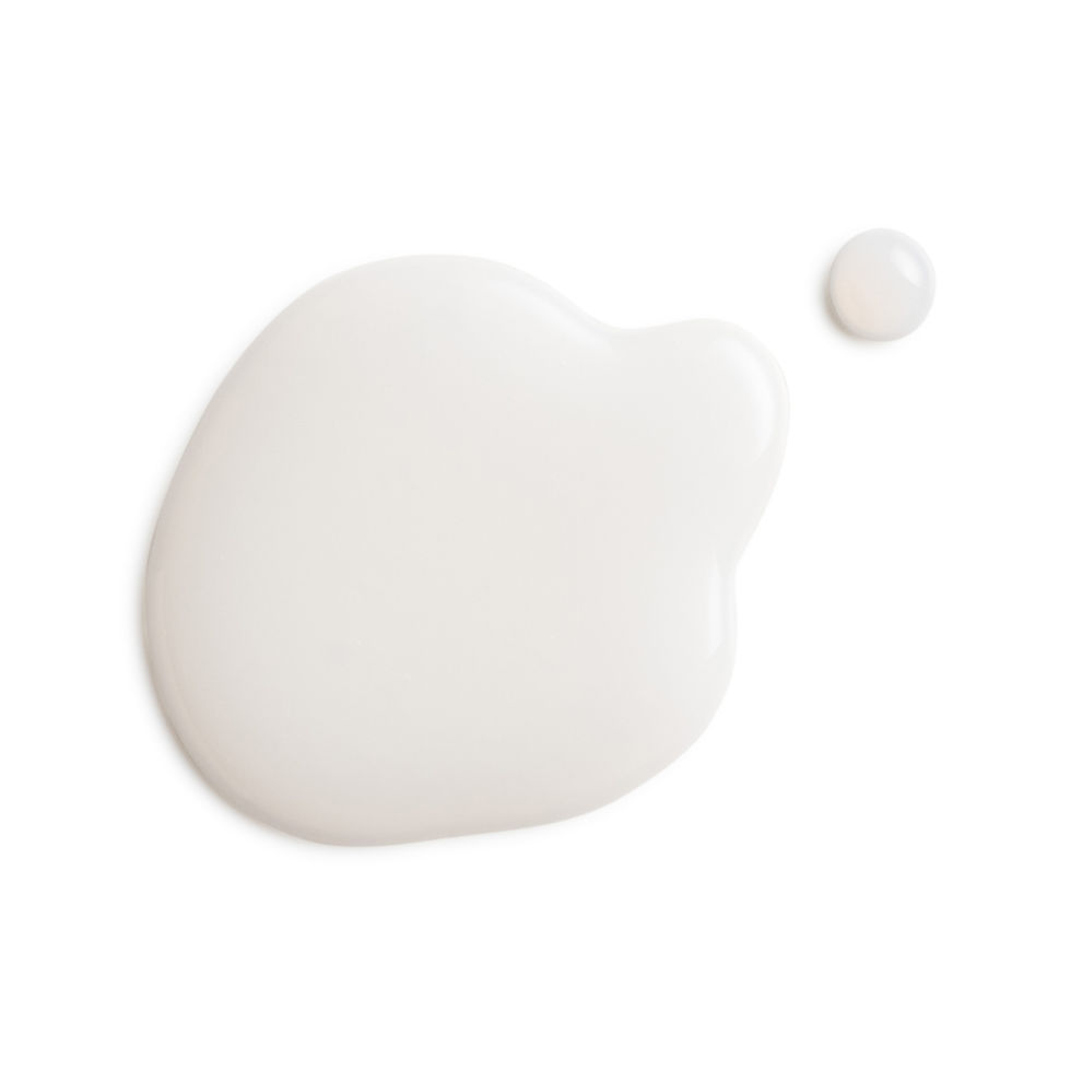 White skincare drops on a white background, Radiant Protection SPF Fluid, skincare.