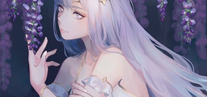 wisteria and a white haired girl.jpg