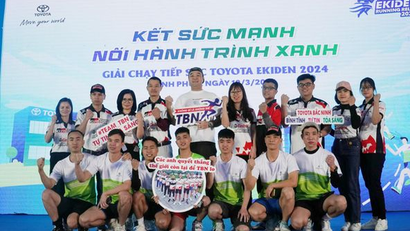 TOYOTA BẮC NINH THAM GIA GIẢI CHẠY TOYOTA EKIDEN RUNNING RELAY 2024 DO TMV TỔ CHỨC