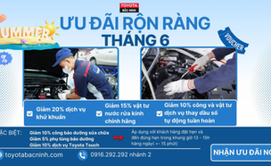Chương Trình Khuyến Mại Dịch Vụ Tháng 6 Tại Toyota Bắc Ninh – Ưu Đãi Hấp Dẫn Chào Hè 2025