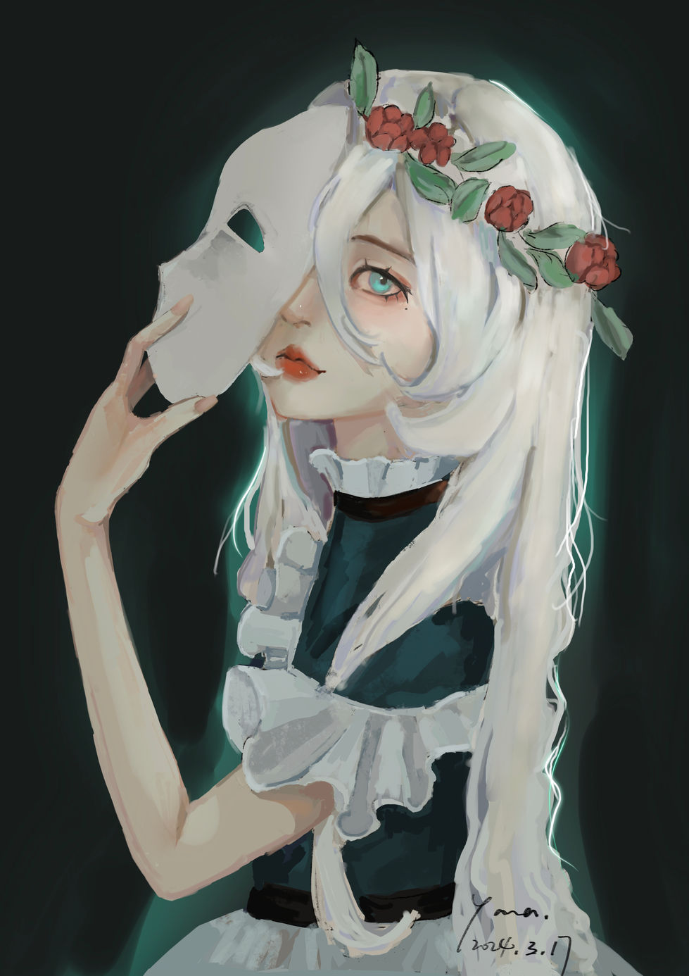 Girl and Mask
