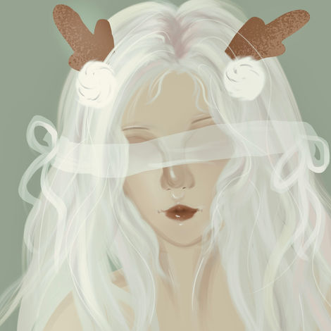 The girl with the antlers
